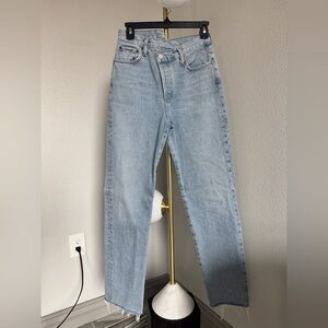 Agolde Blue Straight Leg Jeans Timeless Design